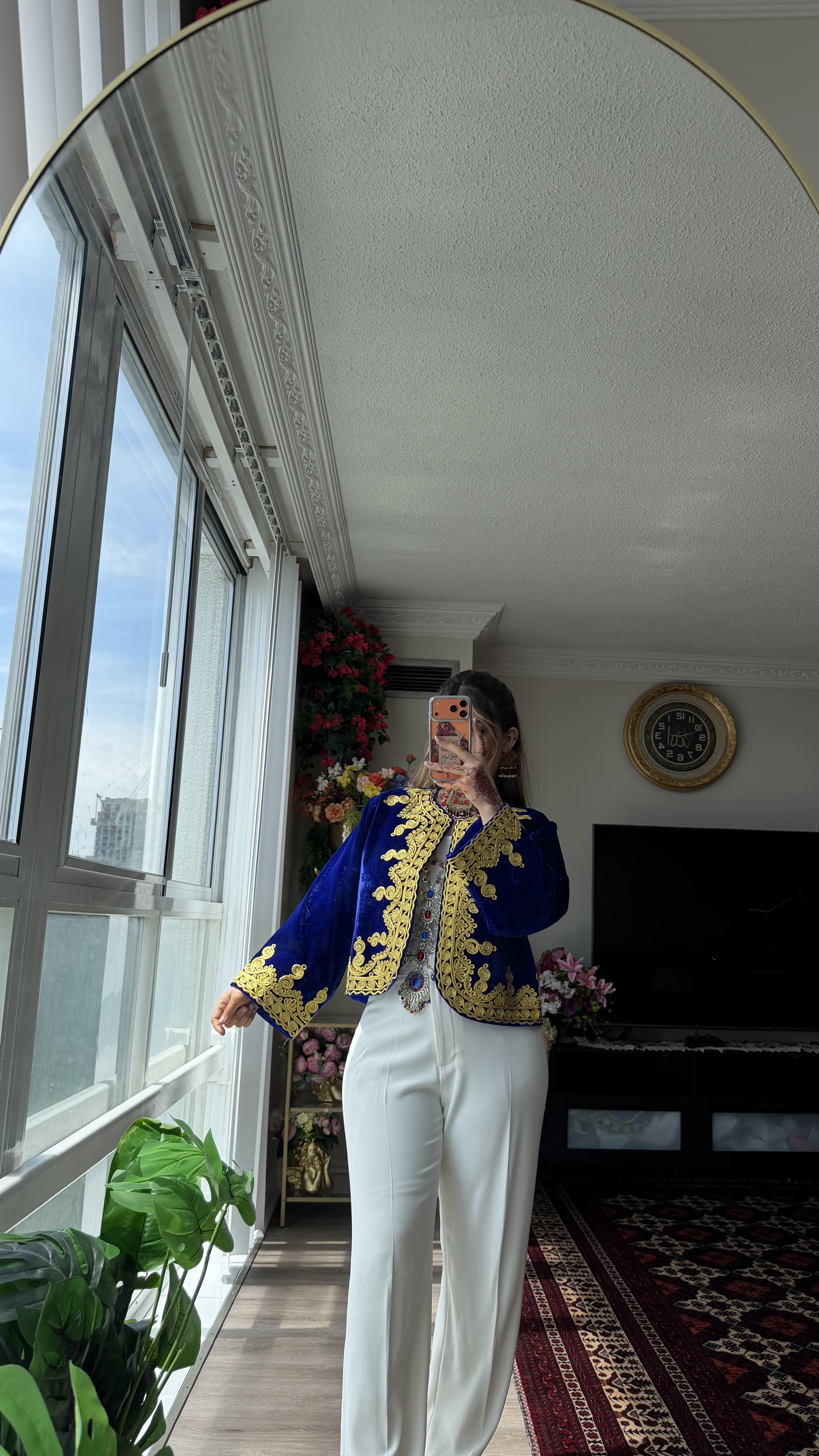 Velvet Jacket with gold embroidery