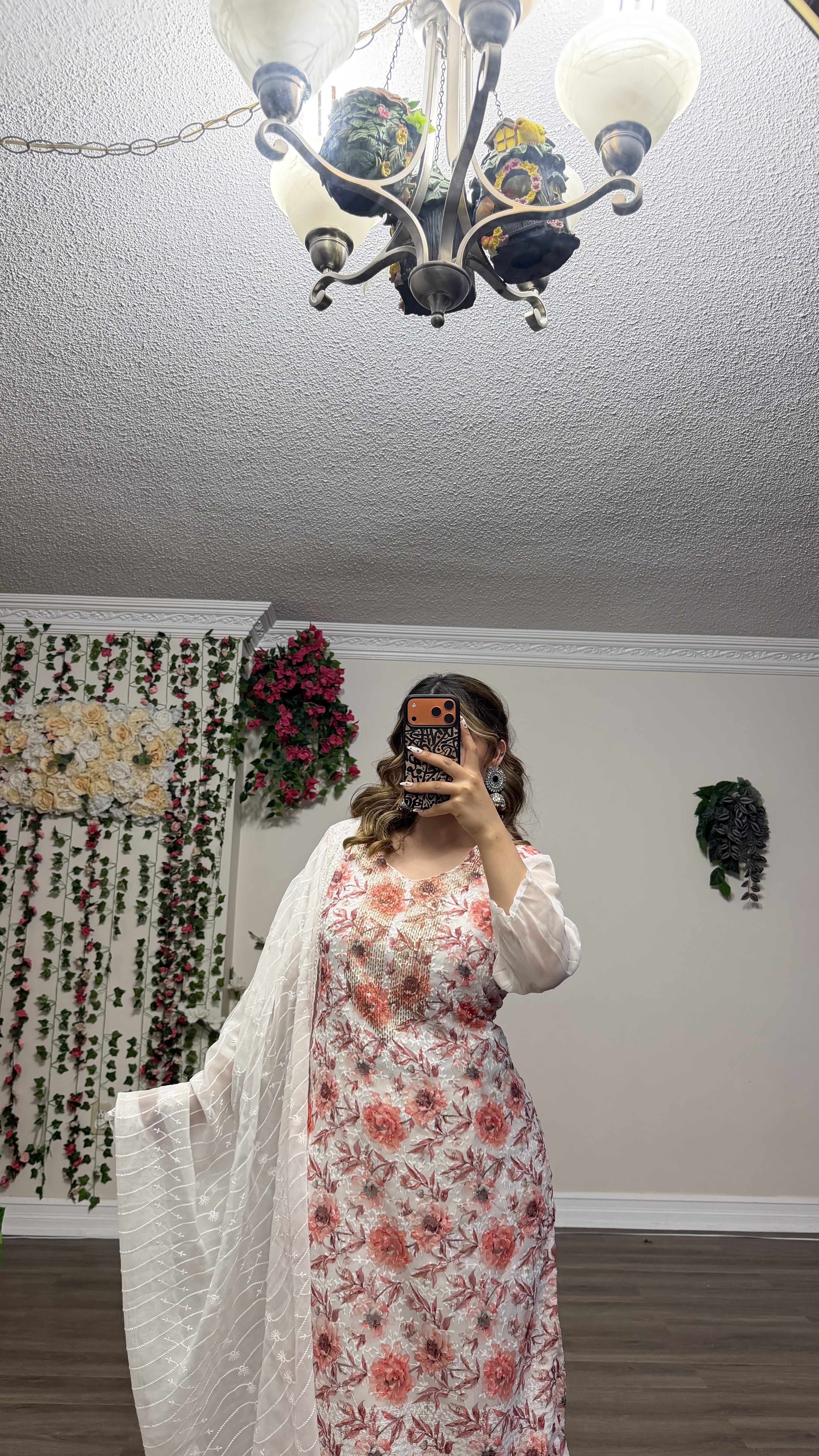 The Bahar Floral 3-Piece Set coral peach floral