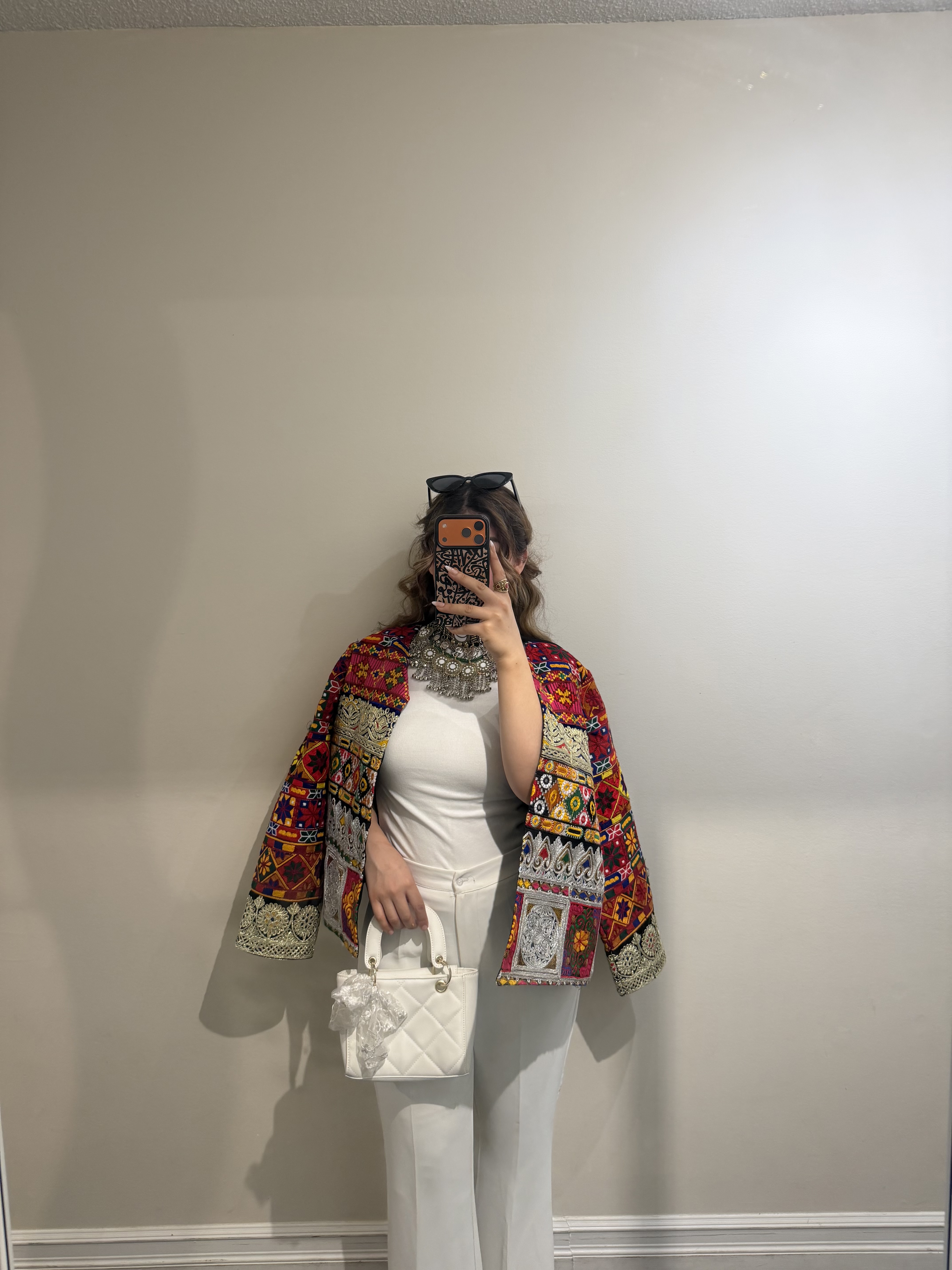 The Medina Modern Set embroidered jacket white ensemble