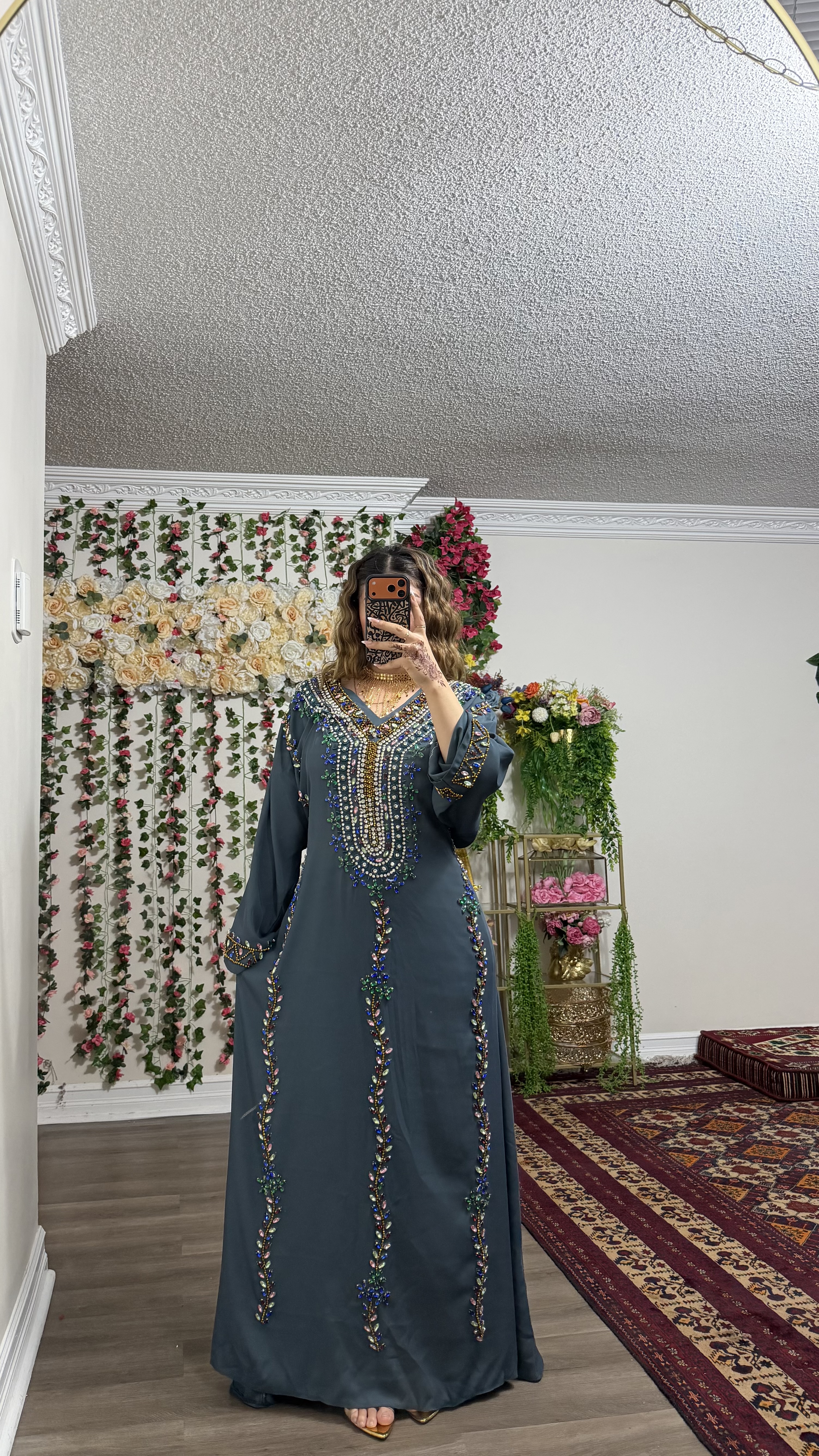The Layali Luxury Gown - Slate Grey