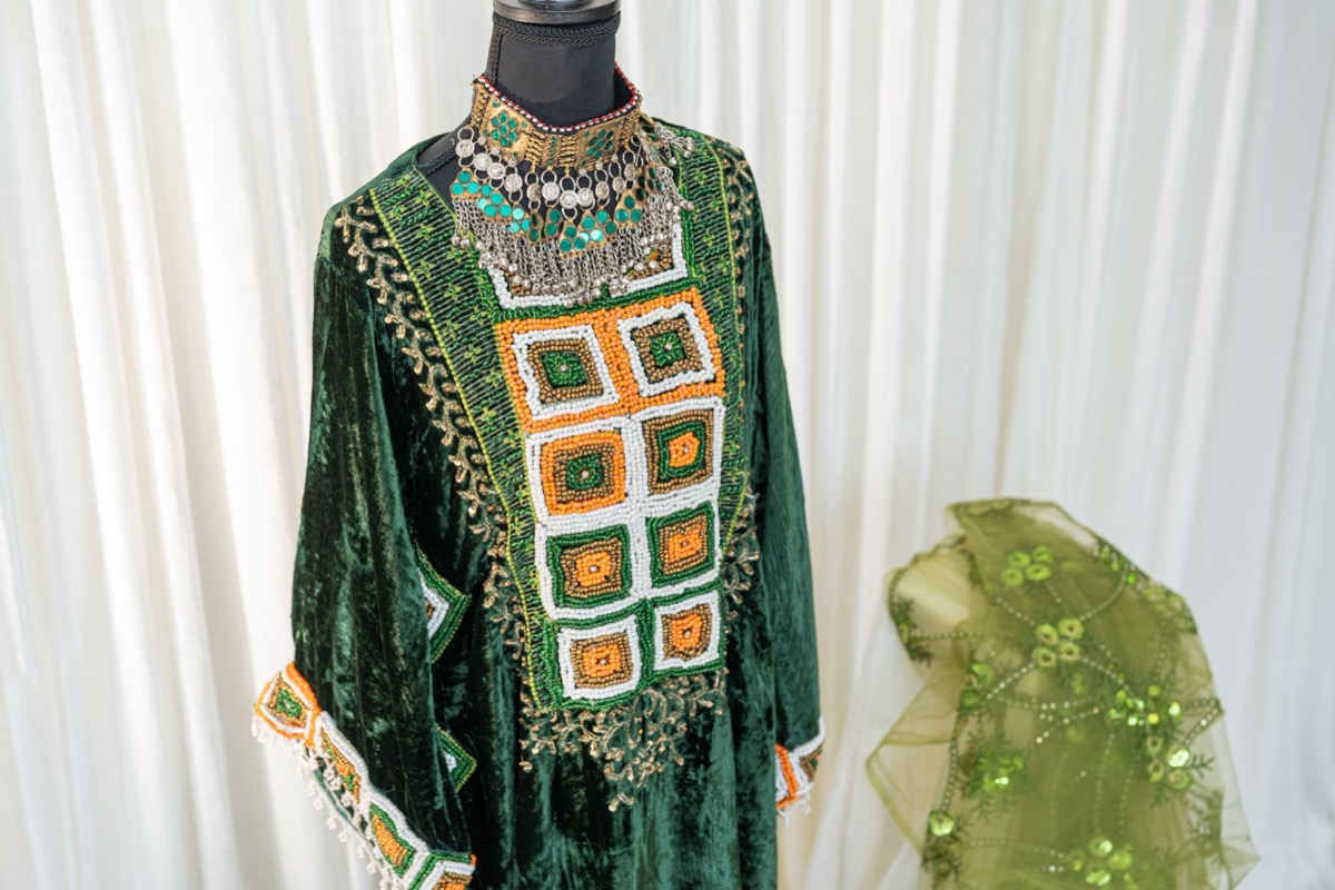 Luxury Handmade Embellished Velvet Gown