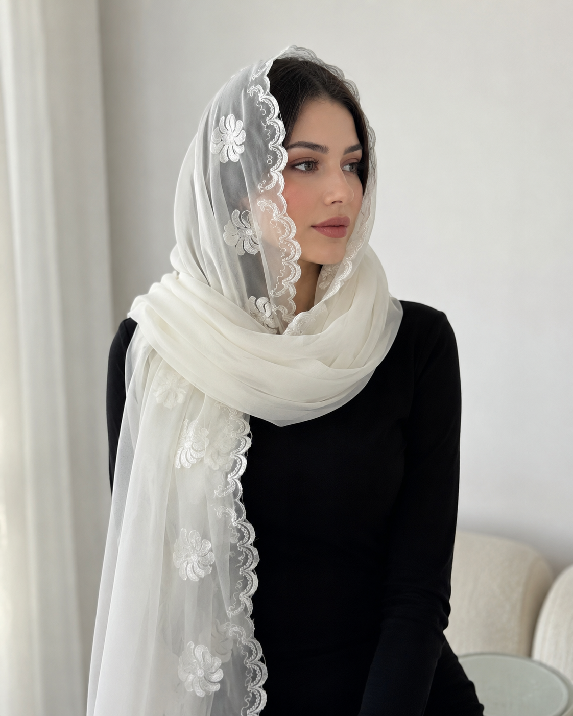 Simple White Scarf