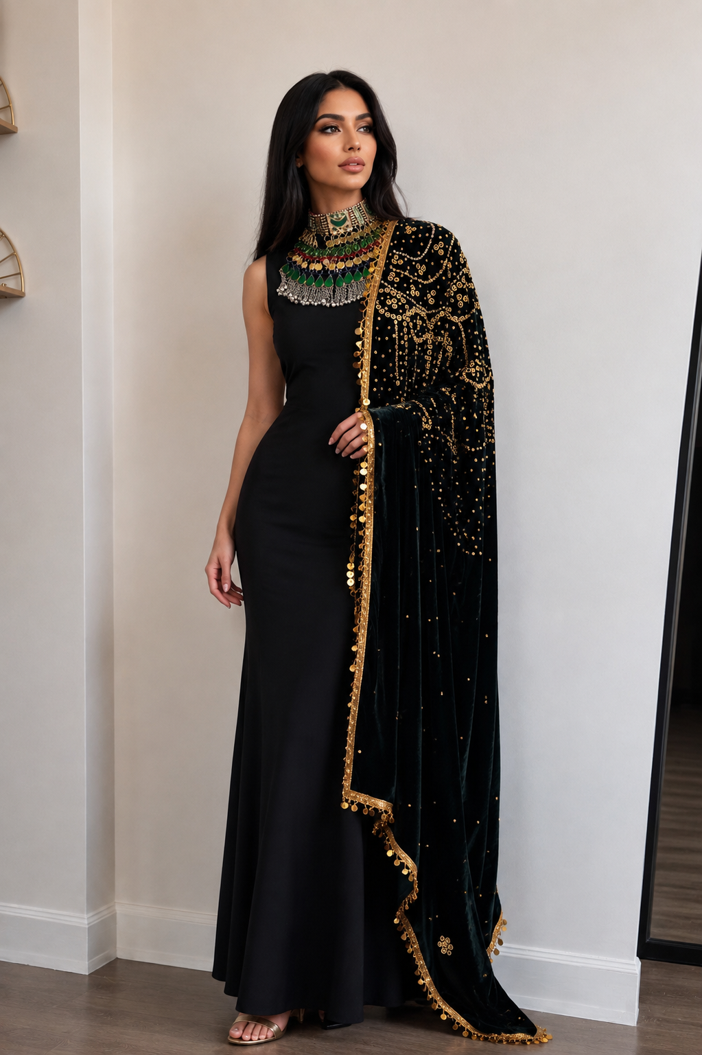 Mina Bridal Velvet Shawl