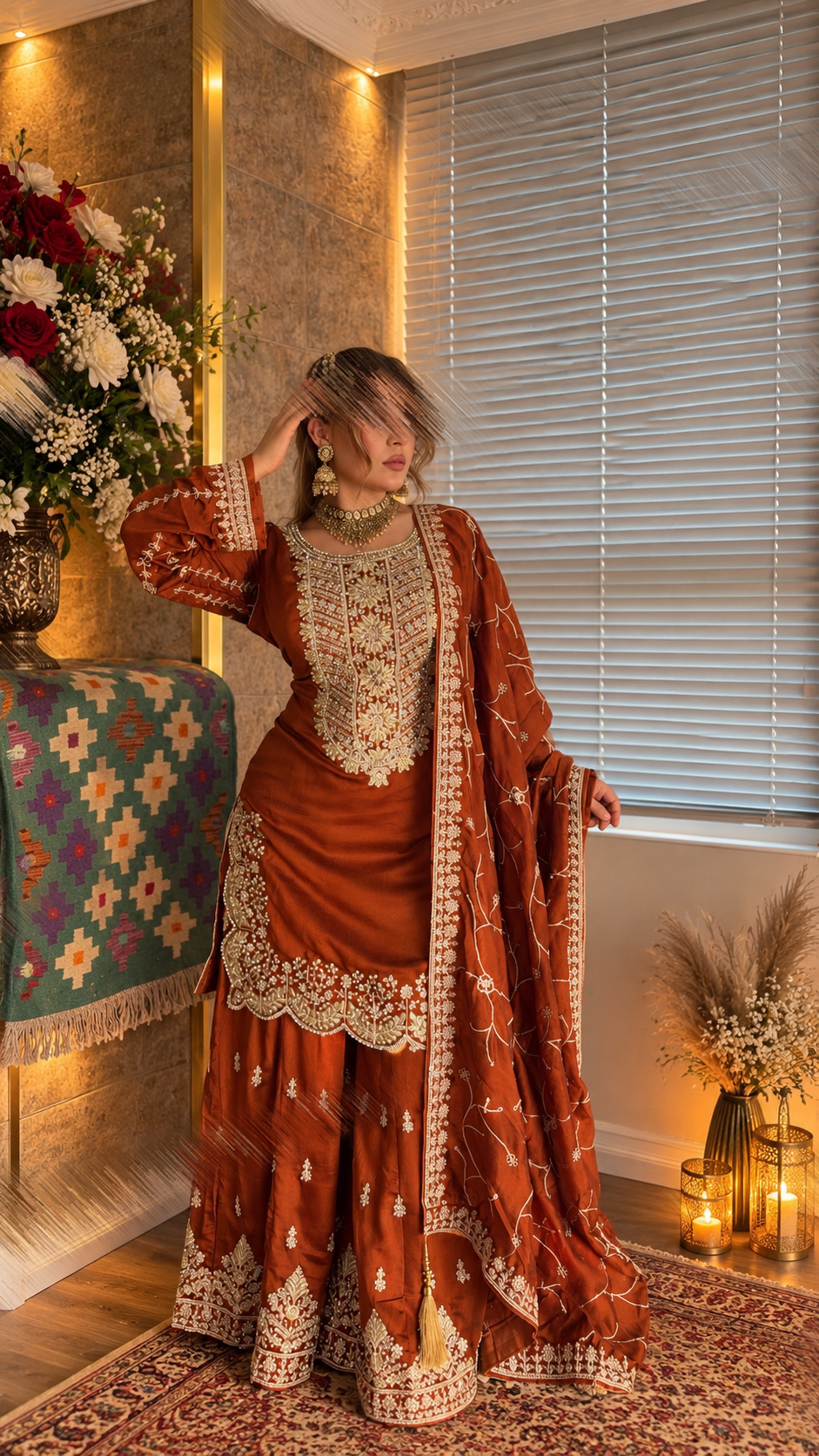 Mahnoor Embroidered 3-Piece Set